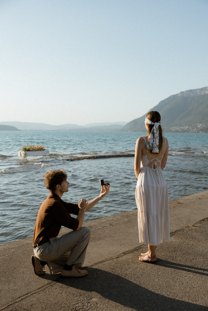 demande en mariage lac annecy