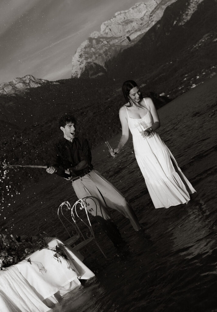 demande en mariage sur le lac d'Annecy