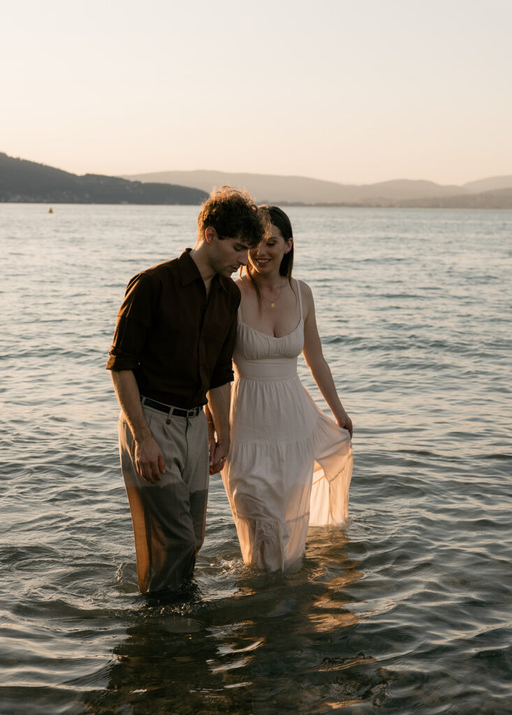 couple sur le lac d'Annecy